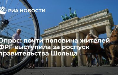 Опрос: почти половина жителей ФРГ выступила за роспуск правительства Шольца