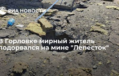 В Горловке мирный житель подорвался на мине "Лепесток"