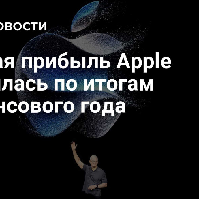 Чистая прибыль Apple снизилась по итогам финансового года