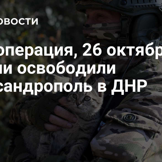 Спецоперация, 26 октября: ВС России освободили Александрополь в ДНР