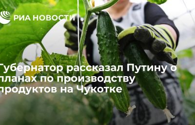 Губернатор рассказал Путину о планах по производству продуктов на Чукотке