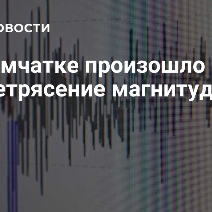 На Камчатке произошло землетрясение магнитудой 5,6