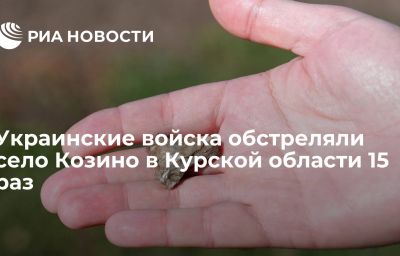 Украинские войска обстреляли село Козино в Курской области 15 раз