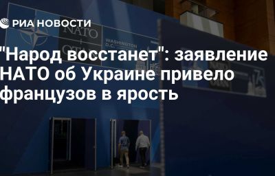 "Народ восстанет": заявление НАТО об Украине привело французов в ярость