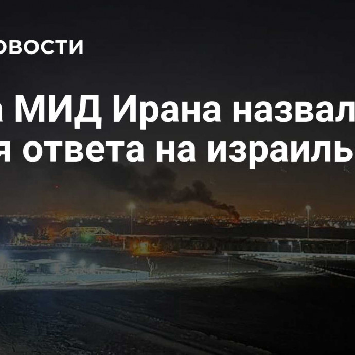 Глава МИД Ирана назвал время ответа на израильскую атаку