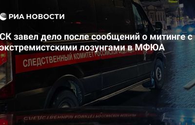 СК завел дело после сообщений о митинге с экстремистскими лозунгами в МФЮА