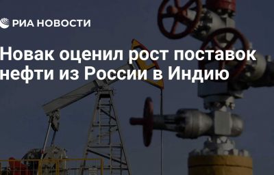 Новак оценил рост поставок нефти из России в Индию