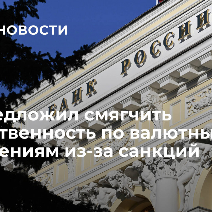 ЦБ предложил смягчить ответственность по валютным нарушениям из-за санкций