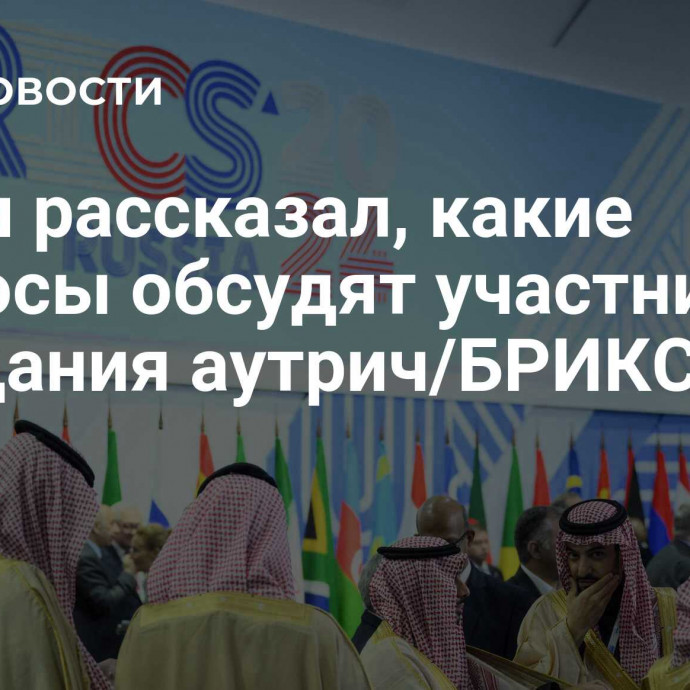 Путин рассказал, какие вопросы обсудят участники заседания аутрич/БРИКС+