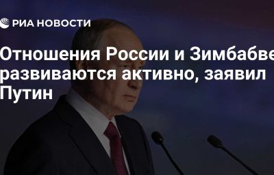 Отношения России и Зимбабве развиваются активно, заявил Путин