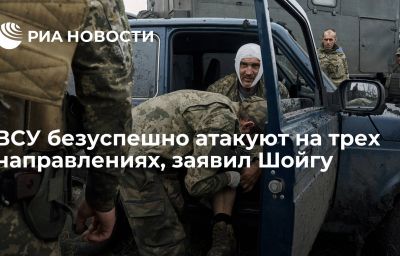 ВСУ безуспешно атакуют на трех направлениях, заявил Шойгу