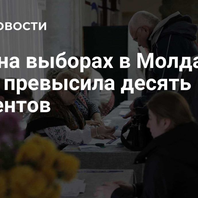 Явка на выборах в Молдавии к 10:00 превысила десять процентов