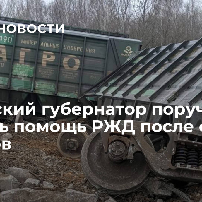 Рязанский губернатор поручил оказать помощь РЖД после схода вагонов