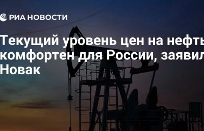 Текущий уровень цен на нефть комфортен для России, заявил Новак