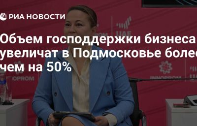 Объем господдержки бизнеса увеличат в Подмосковье более чем на 50%