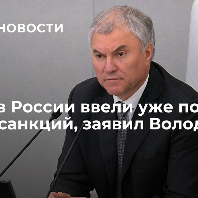 Против России ввели уже почти 19 тысяч санкций, заявил Володин