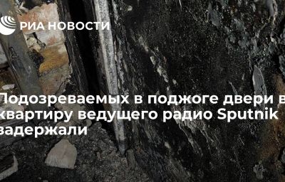 Подозреваемых в поджоге двери в квартиру ведущего радио Sputnik задержали