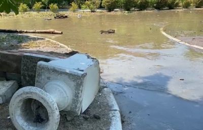 Уровень воды в Новой Каховке упал более, чем на метр