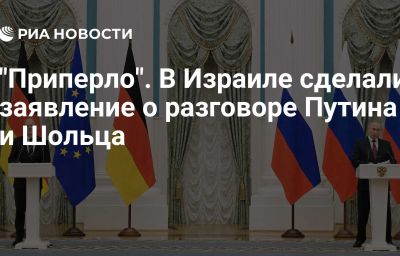 "Приперло". В Израиле сделали заявление о разговоре Путина и Шольца