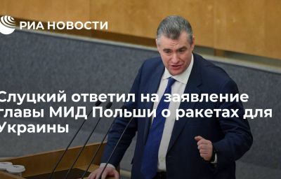 Слуцкий ответил на заявление главы МИД Польши о ракетах для Украины