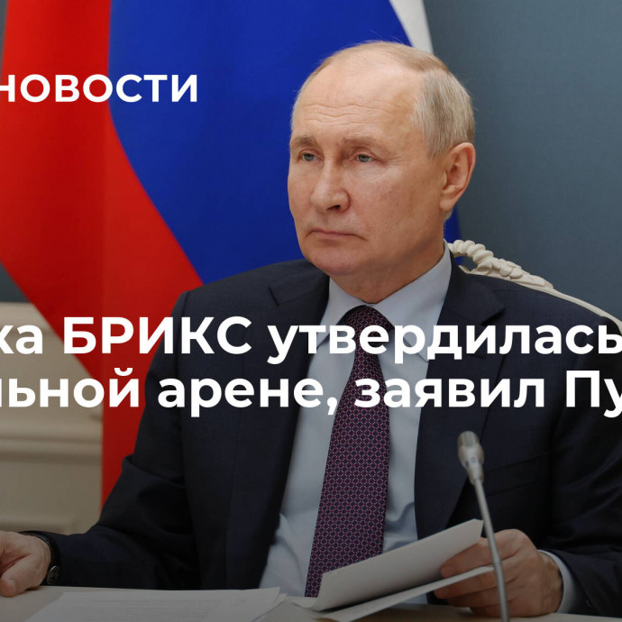 Пятерка БРИКС утвердилась на глобальной арене, заявил Путин