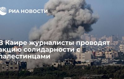 В Каире журналисты проводят акцию солидарности с палестинцами