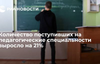 Количество поступивших на педагогические специальности выросло на 21%