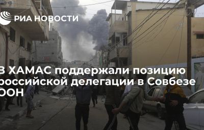 В ХАМАС поддержали позицию российской делегации в Совбезе ООН