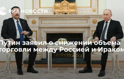 Путин заявил о снижении объема торговли между Россией и Ираком