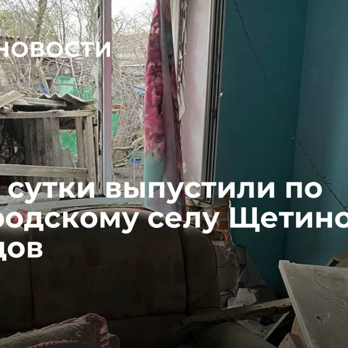 ВСУ за сутки выпустили по белгородскому селу Щетиновка 28 снарядов