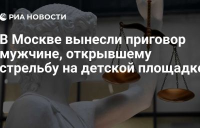 В Москве вынесли приговор мужчине, открывшему стрельбу на детской площадке