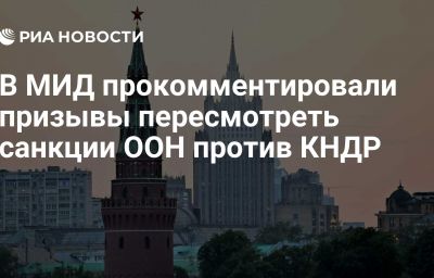 В МИД прокомментировали призывы пересмотреть санкции ООН против КНДР