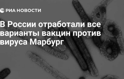 В России отработали все варианты вакцин против вируса Марбург