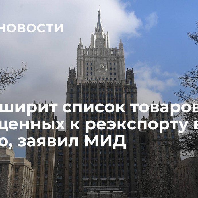 ЕС расширит список товаров, запрещенных к реэкспорту в Россию, заявил МИД