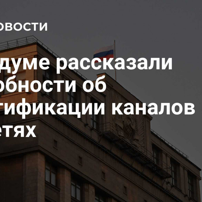 В Госдуме рассказали подробности об идентификации каналов в соцсетях