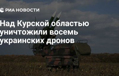 Над Курской областью уничтожили восемь украинских дронов