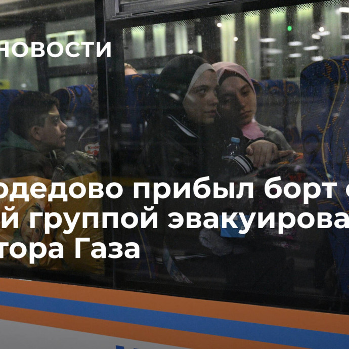 В Домодедово прибыл борт с третьей группой эвакуированных из сектора Газа