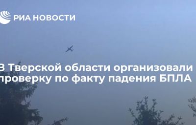 В Тверской области организовали проверку по факту падения БПЛА