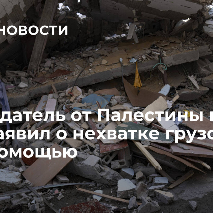 Наблюдатель от Палестины при ООН заявил о нехватке грузовиков с гумпомощью