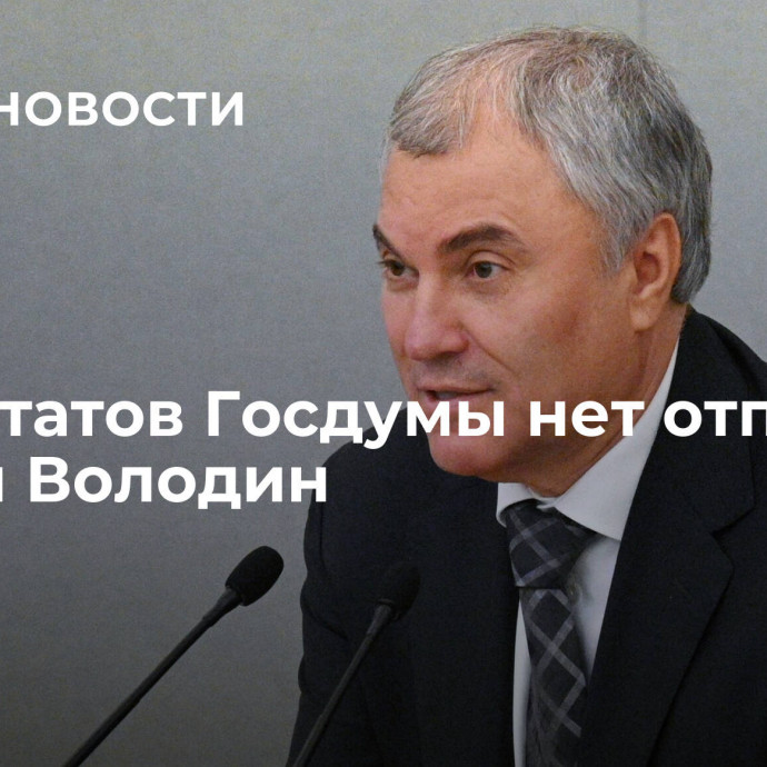 У депутатов Госдумы нет отпусков, заявил Володин