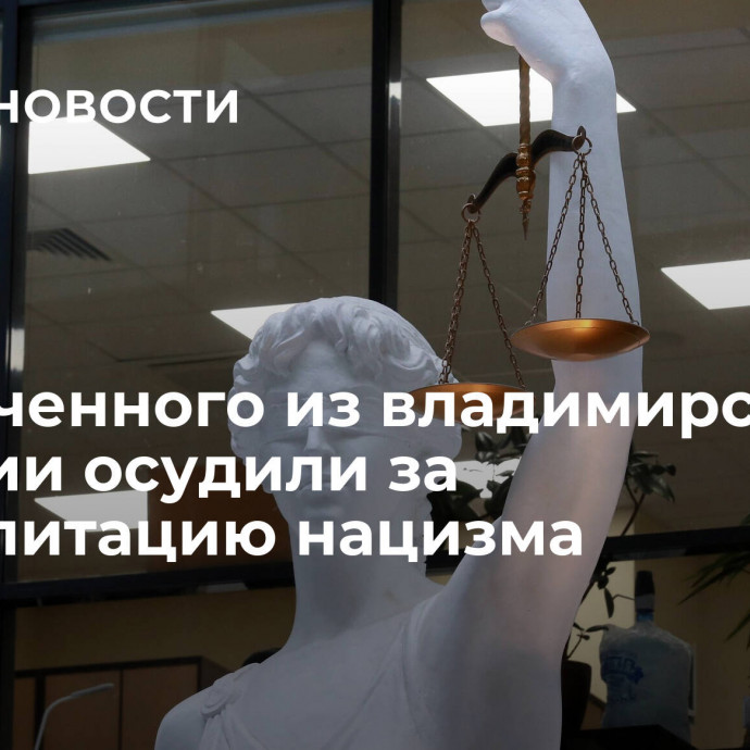 Заключенного из владимирской колонии осудили за реабилитацию нацизма