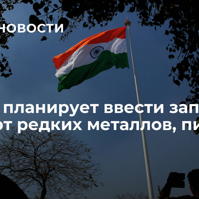 Индия планирует ввести запрет на экспорт редких металлов, пишут СМИ