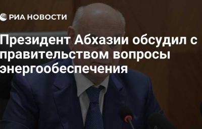 Президент Абхазии обсудил с правительством вопросы энергообеспечения