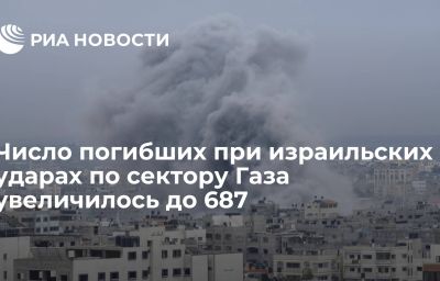 Число погибших при израильских ударах по сектору Газа увеличилось до 687