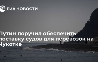 Путин поручил обеспечить поставку судов для перевозок на Чукотке