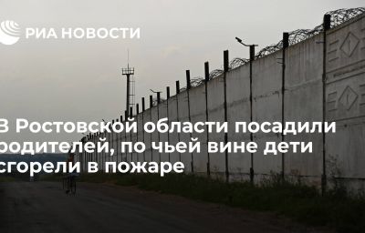 В Ростовской области посадили родителей, по чьей вине дети сгорели в пожаре