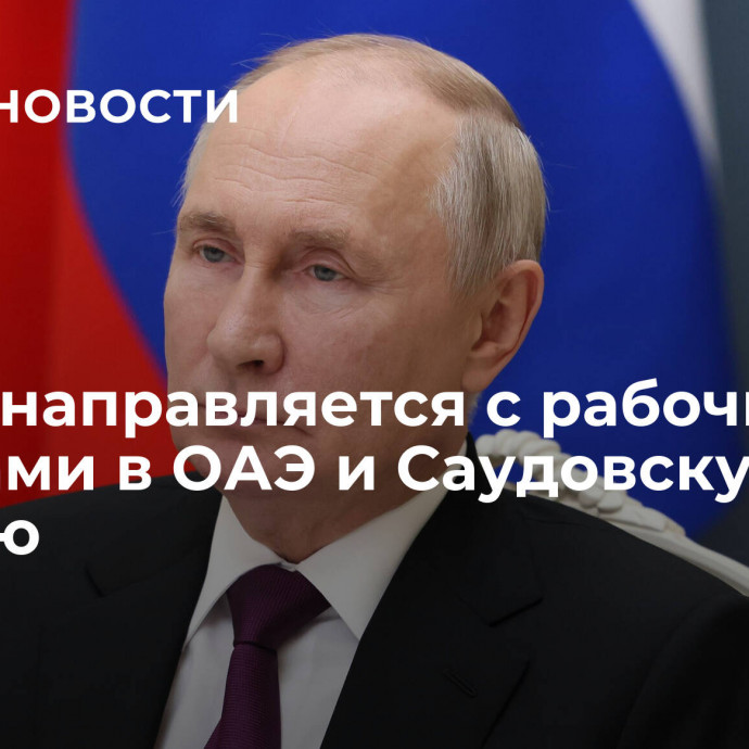 Путин направляется с рабочими визитами в ОАЭ и Саудовскую Аравию