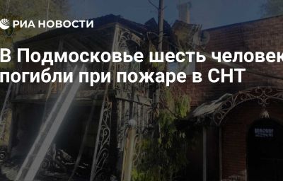 В Подмосковье шесть человек погибли при пожаре в СНТ