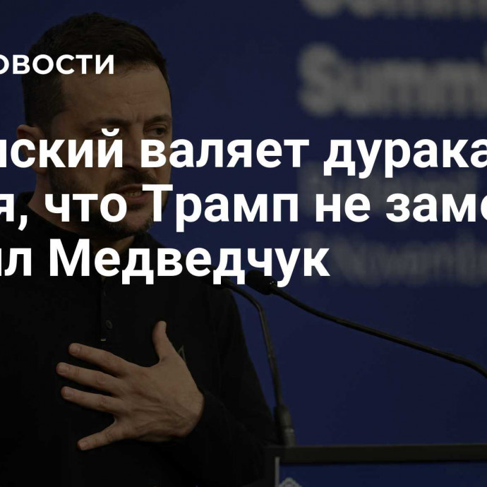 Зеленский валяет дурака, думая, что Трамп не заметит, заявил Медведчук