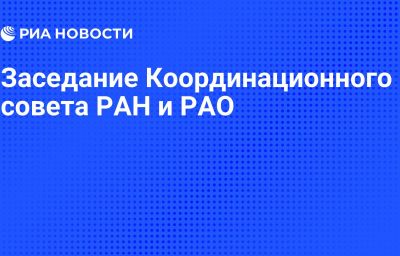 Заседание Координационного совета РАН и РАО